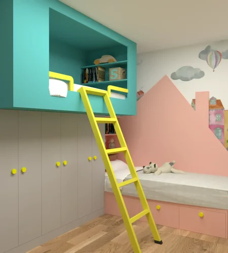 Pokojíček pro 4letou holčičku a 7letého kluka